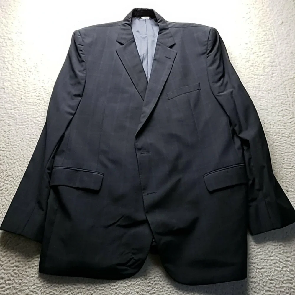 Jack Victor Blazer Mens 50 Long Blue Super 110s Wool Sport Coat Jacket